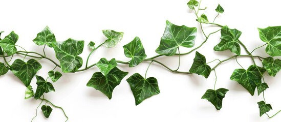 Ivy Hedera plant displayed on a white background with copy space image