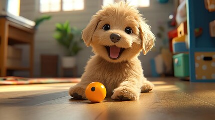 Digital pet adoption center, animated pets playing and responding in real environments, AR engagement, 3D animation