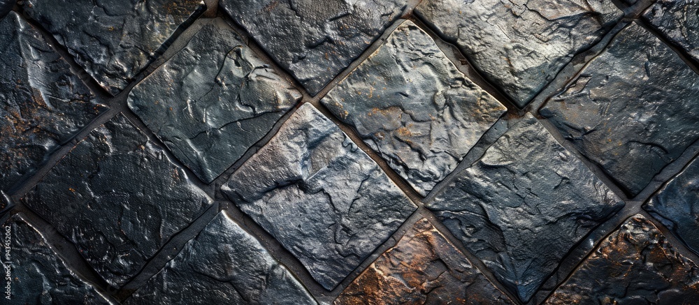 Poster Get a complimentary stone tile pattern background with ample copy space for product or ad design
