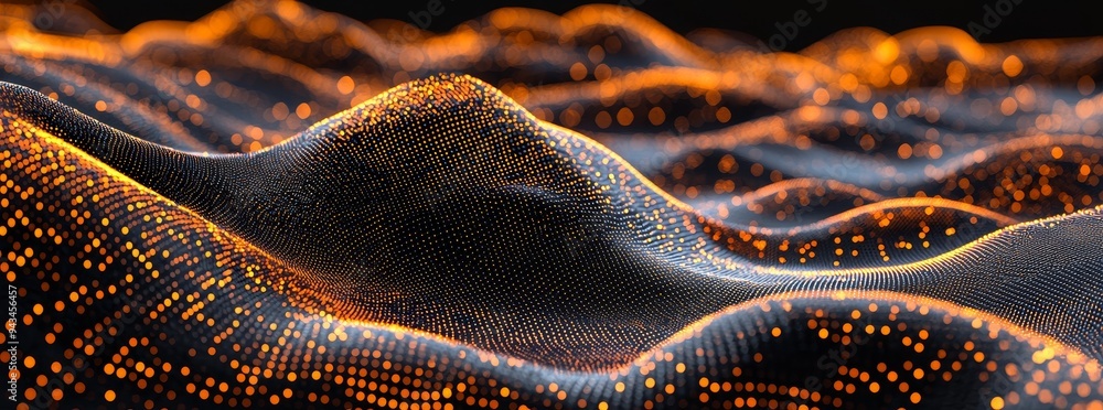 Aufkleber This background is ideal for technological operations, neural networks, stock, data transmission and encryption, digital archives, audio and visual representations, and scientific research.