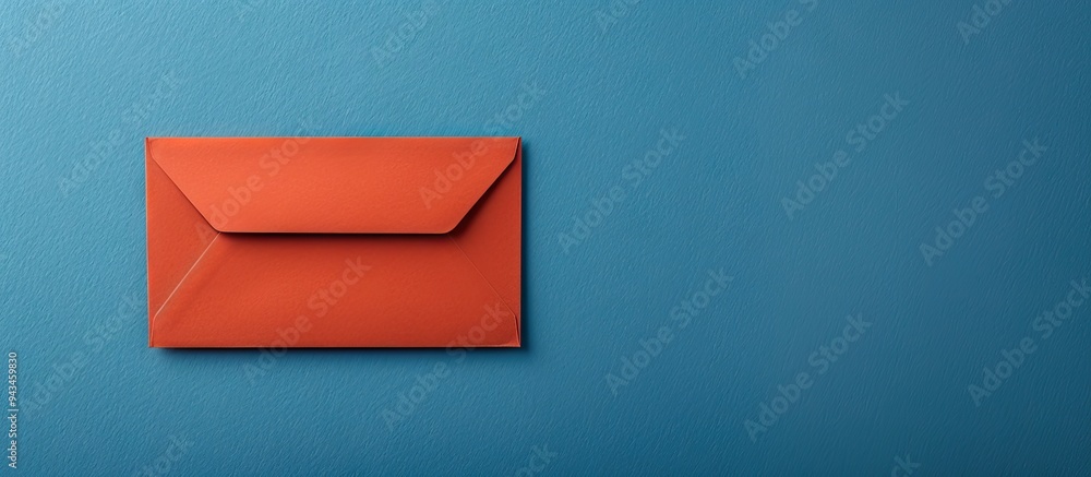 Poster An organic traffic message on orange paper set against a blue background serving as a symbolic representation with available copy space image