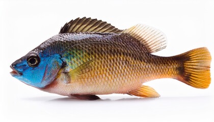 bluegill sunfish isolated on white background