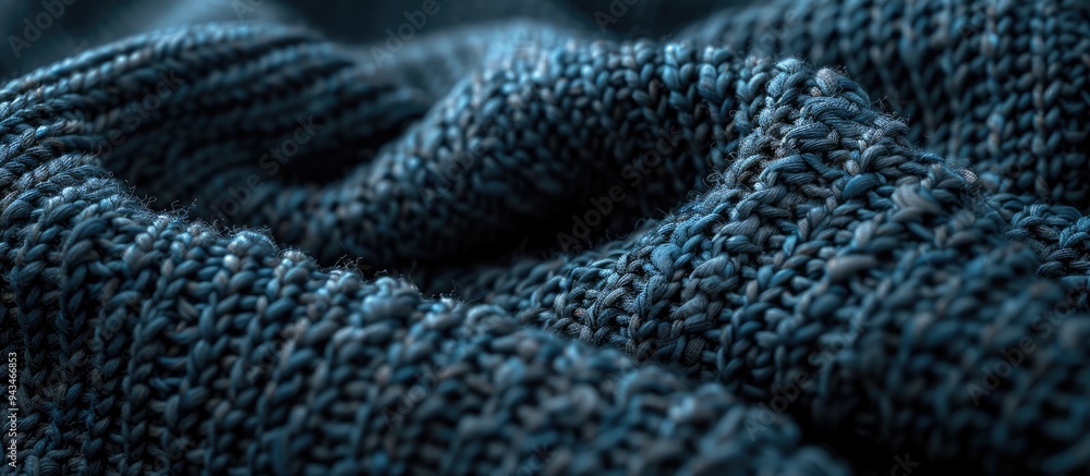 Leinwandbilder close up shot of abstract knitted jersey fabric as a background with ample copy space image