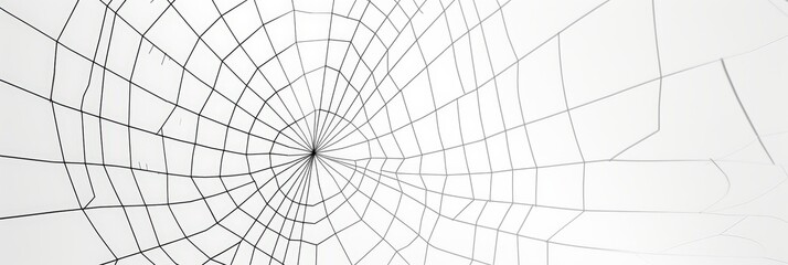 Obraz premium Black spiderweb on white