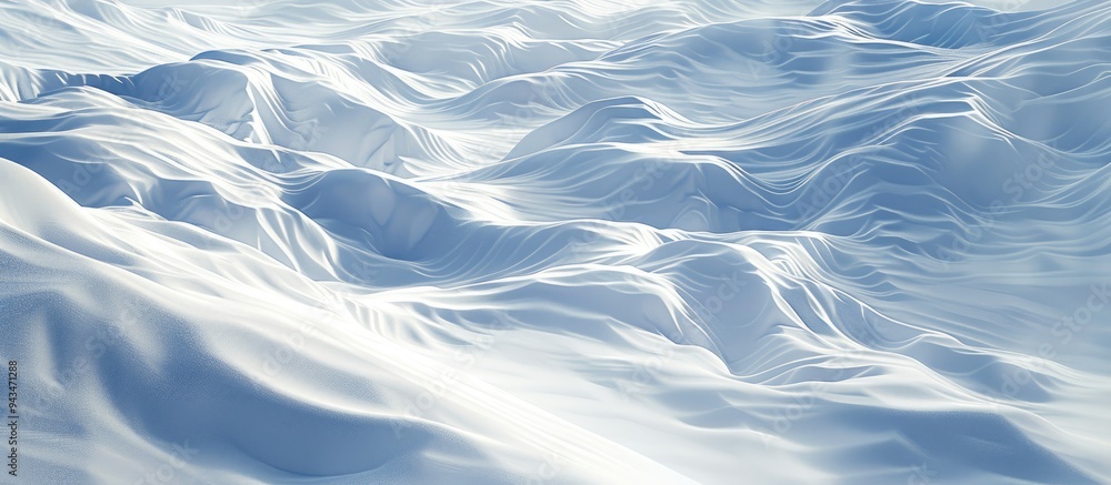 Poster winter landscape with snow covered ground featuring intricate wind carved patterns ideal for a copy 