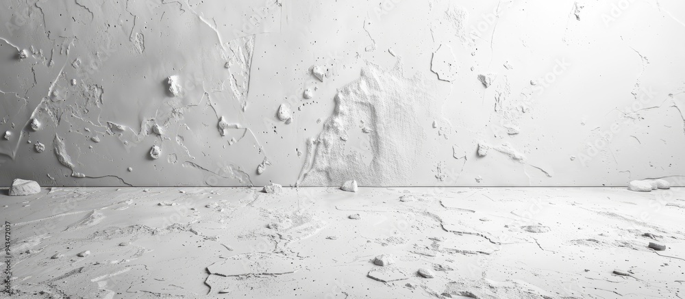Fototapete An expansive rough white cement background with a neat appearance Ideal for an empty abstract backdrop with room for images. Creative banner. Copyspace image