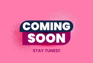 modern coming soon poster with stay tuned message