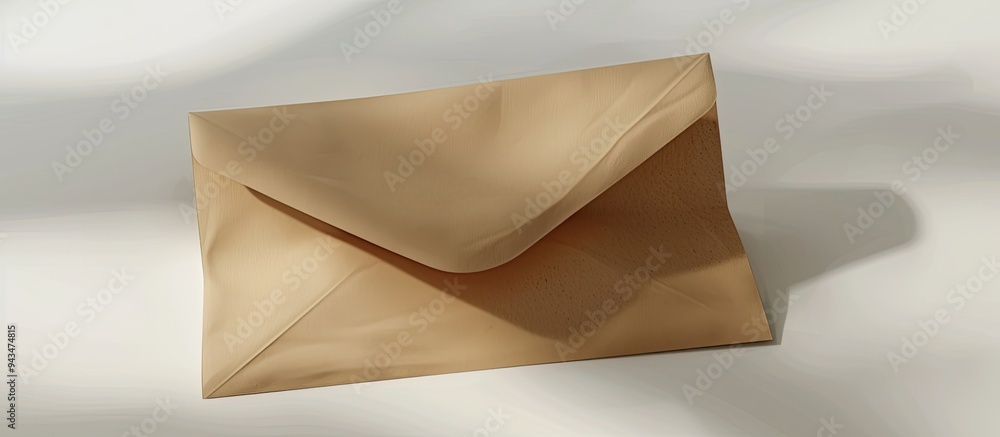 Poster envelope with copy space image on white backdrop