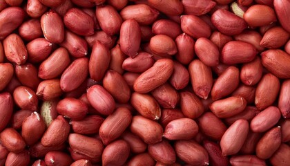 red peeled peanuts texture background