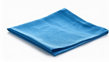 blue napkin isolated on white background