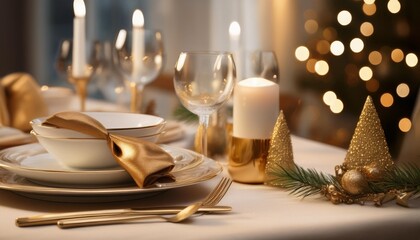 christmas setting ai generated