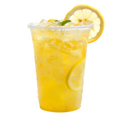 glass of lemonade with lemon