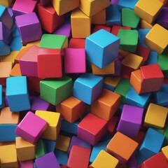 Obraz premium SWOT analysis, colorful blocks representing strengths and weaknesses, 3D illustration