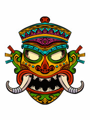 Authentic Cultural Mask Illustrations
