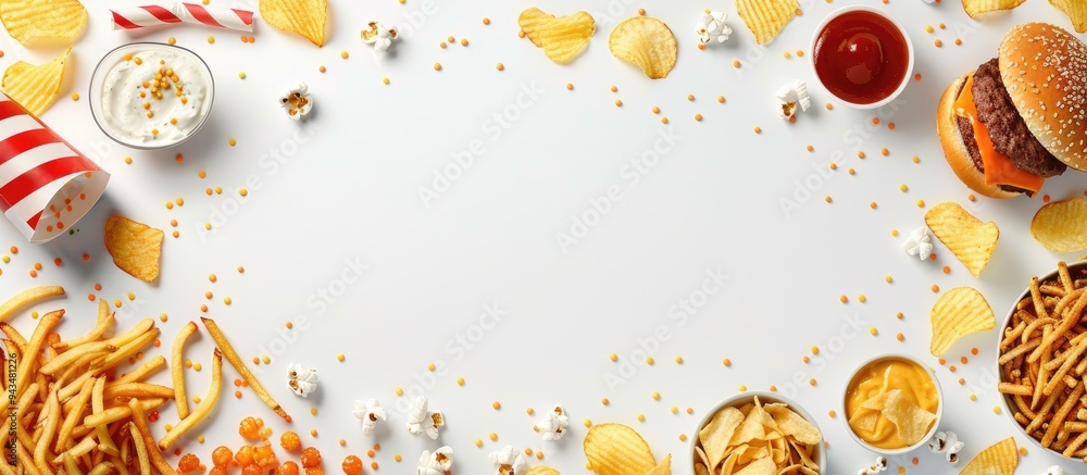 Poster colorful beams create a dynamic background with zoom effects in the copy space image