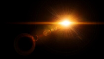 Obraz premium lens flares for photography and anamorphic lens flare beautiful digital light flare abstract glowing light effect lens flare on dark background