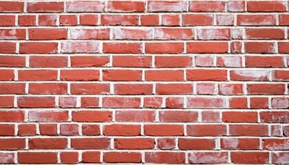 Obraz premium old red brick wall with white paint background texture