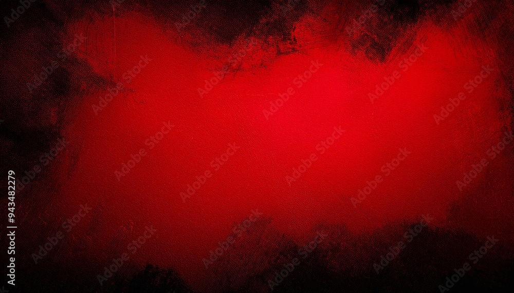 Wall mural abstract red background with black grunge background texture in modern art design layout