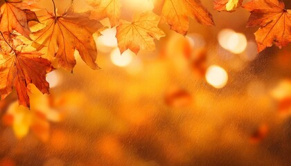 abstract artistic autumn backdrop fall design background in orange colors generative ai