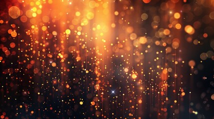 Abstract Golden and Orange Bokeh Background