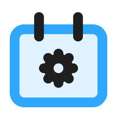 Date Settings Vector Icon
