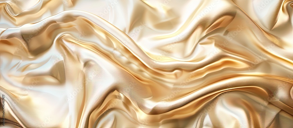 Poster graceful golden gradient texture with a soft wavy appearance suitable for use as a copy space image