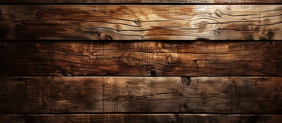 Fototapeta premium Aged brown wood surface with copy space image