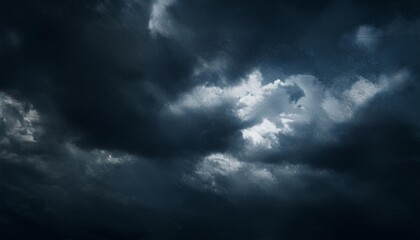 Obraz premium black gloomy sky grunge texture dark blue gray clouds background horror scary theme poster backdrop