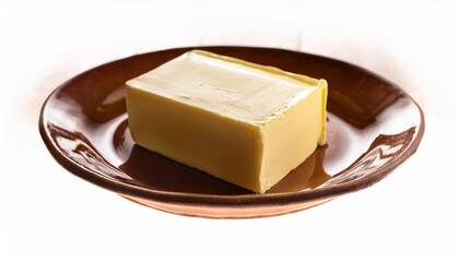 pat of fresh farm butter on a dish