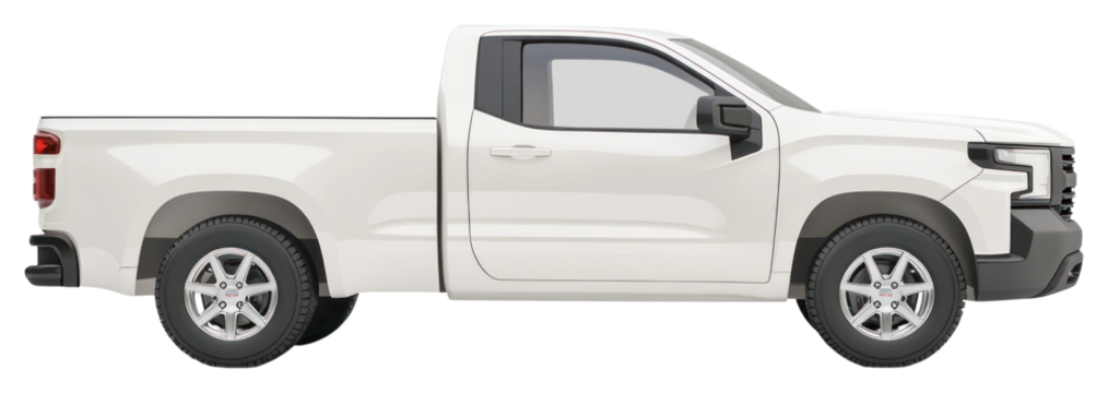 PNG Sleek white pickup truck design
