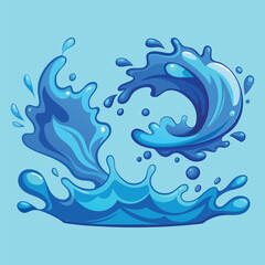 Vector Water Splashes Collection in Realistic Style for Graphic Design