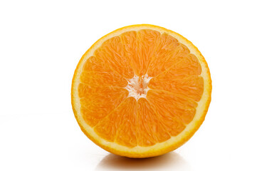 orange slice isolated on white background