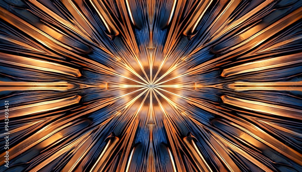 Wall mural abstract kaleidoscope vertical loop background