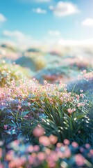 
Colorful fantasy grass landscape abstract poster background
