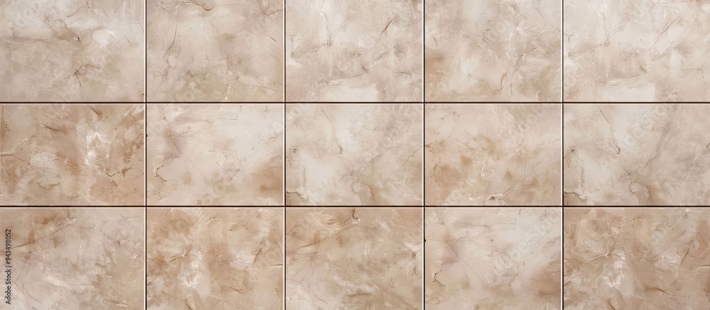 Aufkleber beige ceramic tiles with brown tones for walls indoors or outdoors ideal for background and texture 
