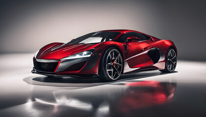 Naklejka premium red sports car