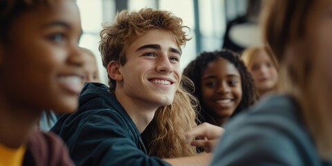Fototapeta premium A Teenager at School