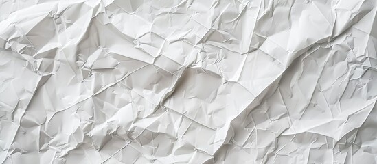 Obraz premium Old crumpled white paper with realistic tears wrinkles and creases on a transparent background viewed from the top Suitable for digital designs or text with a grungy textured style Ideal for a copy sp