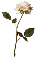 PNG Elegant single white rose