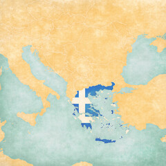 Map of Balkans - Greece