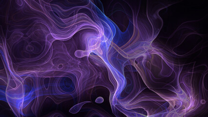 Colorful psychedelic background made of interweaving curved shapes