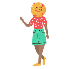 World smile day, vector cartoon illustration