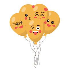 World smile day, vector cartoon illustration