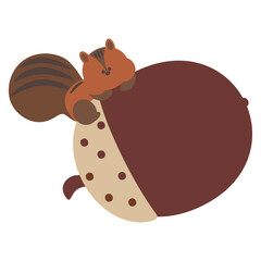 リスとどんぐりのフレーム