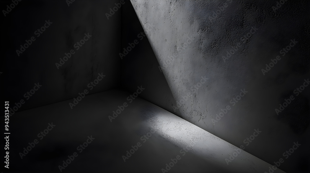 Poster a minimalist monochrome background features textured walls and a soft light beam illuminating a corn