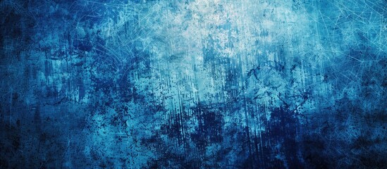 Fototapeta premium Blue grunge background with a subtly blurred center perfect for a copy space image