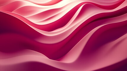 Obraz premium 10. Elegant 3D rendering with pink and red color highlights, smooth curves, and minimalistic design for seamless patterns and animated backgrounds