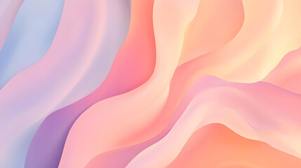 Obraz premium A soft pastel-colored abstract background flows with smooth gradients and gentle curves creating a serene and calming atmosphere