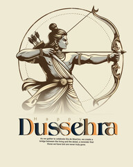 Happy Dussehra and Subh Vijayadashami with ravan dahan social media post banner template