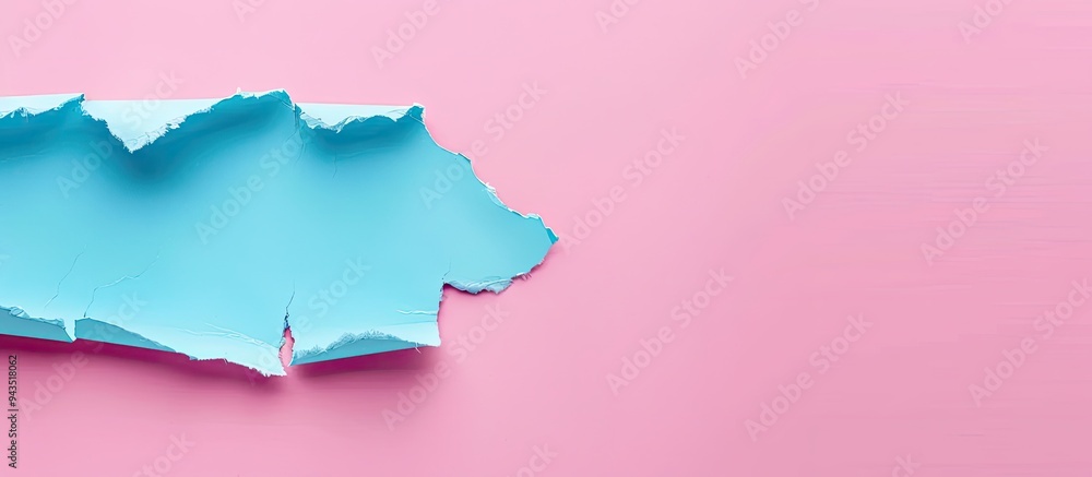 Aufkleber A torn blue paper background with a pink hue features a motivational be your own boss message symbolizing independence and empowerment with empty space for other content in the image. Creative banner